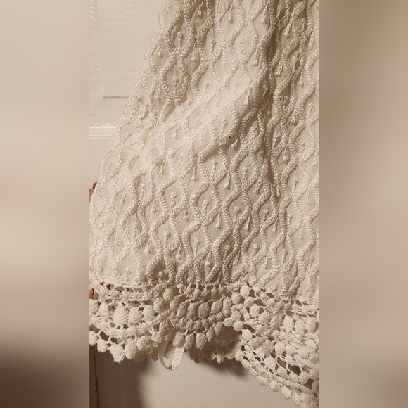 Free People Cream Pleated Sundress with Plunge Neckline - Picture 10 of 12